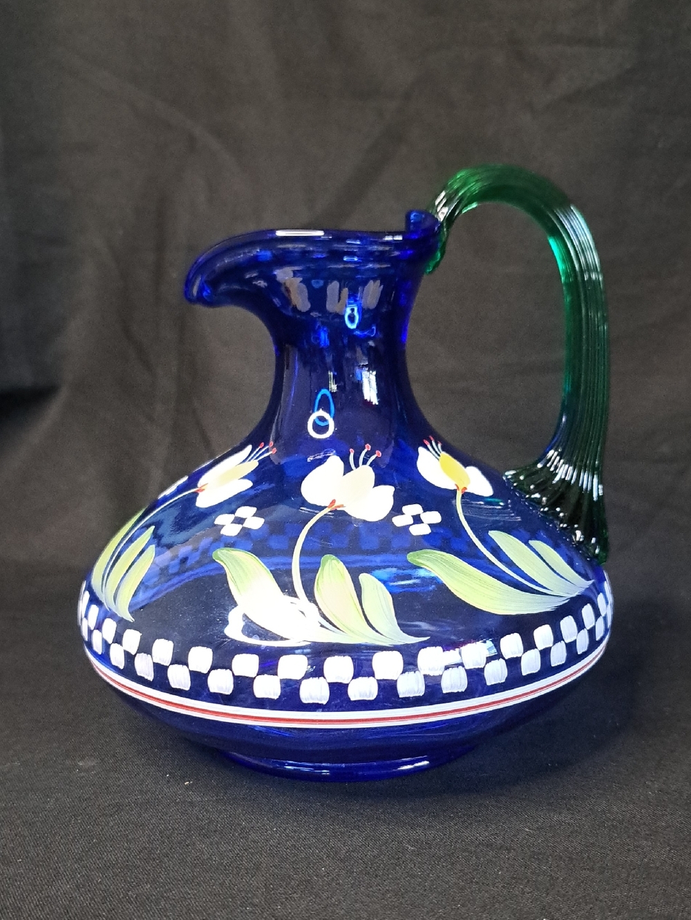 Beautiful Fenton Hand Painted Glass Vase